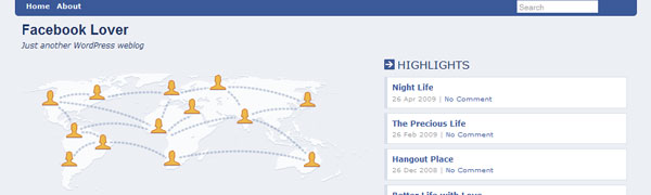 Facebook WordPress Theme