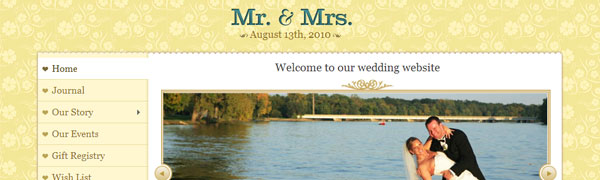 Mr and MRs Wedding WordPress Theme