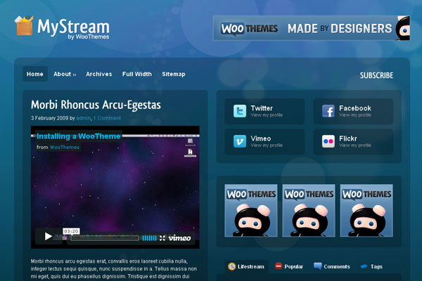 mystream My Stream WordPress theme by Woothemes